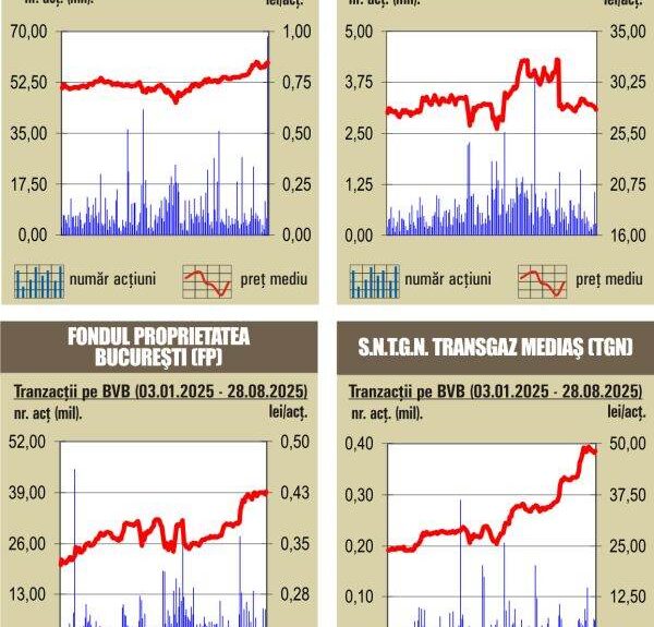 Tranzacţii BVB: 127 milioane lei
