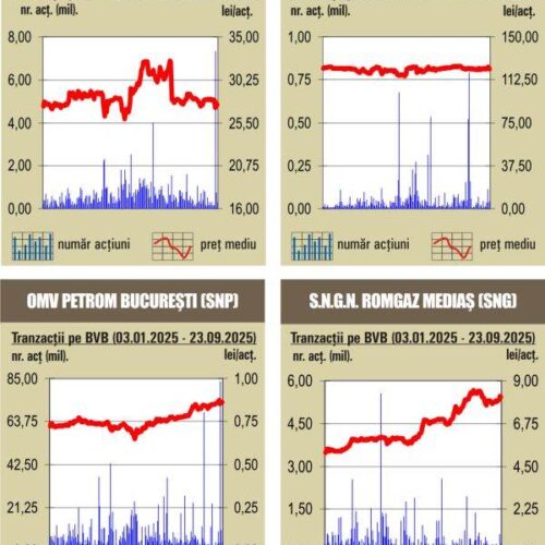 Scăderi ale indicilor bursieri la BVB