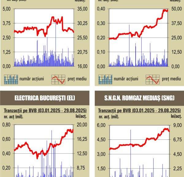 Tranzacții BVB sub 58 milioane lei