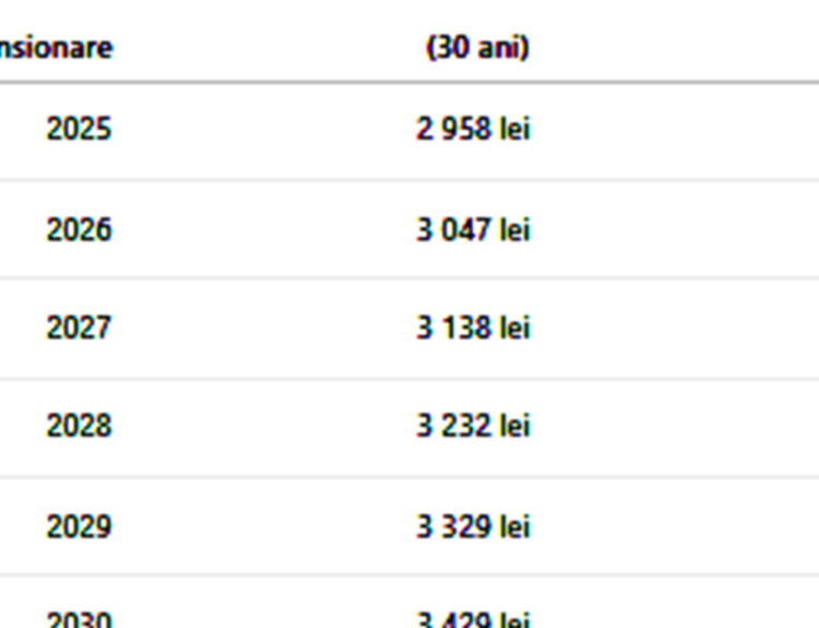 Pensia ta: calculează sumaVintage timetable