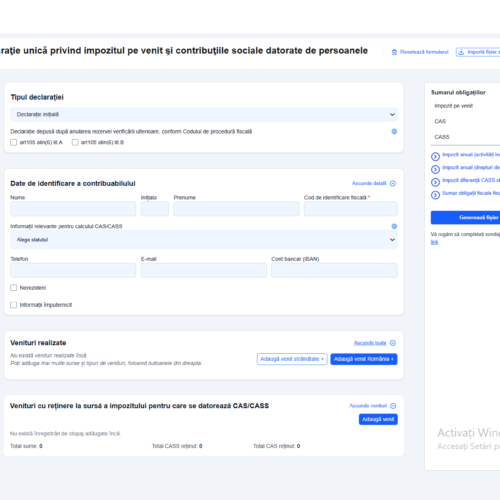 Declarația Unică 2026: Formular 212 online