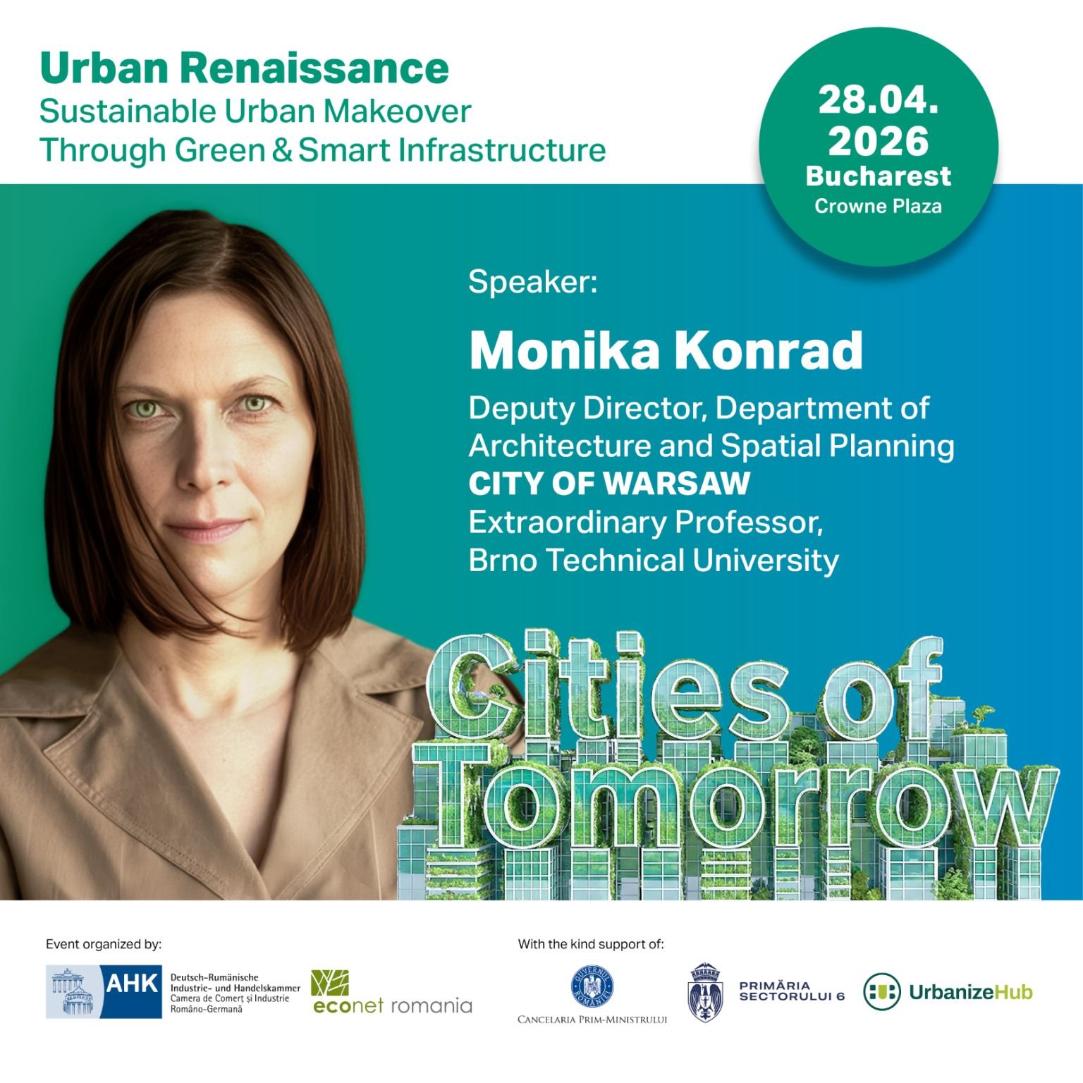 Cities of Tomorrow 2026: Actualizări și Speakeri Importanți