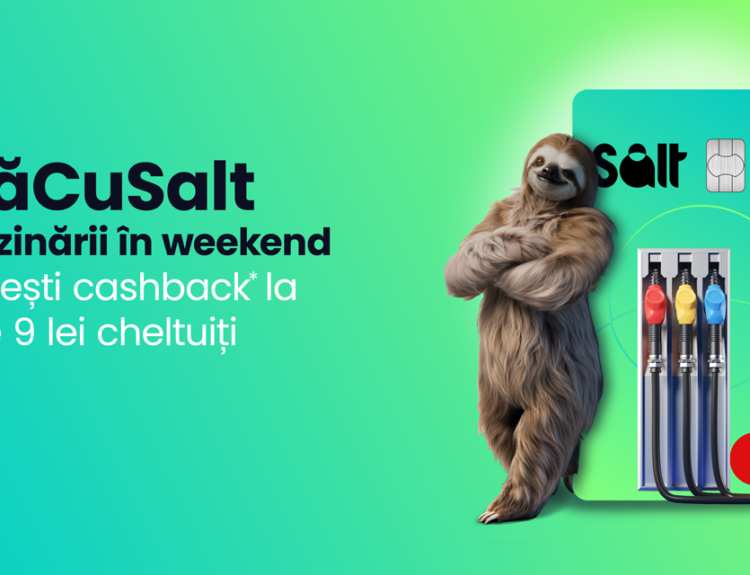 Salt Bank: Cashback 20 de bani/litru la benzină în weekend-uri!