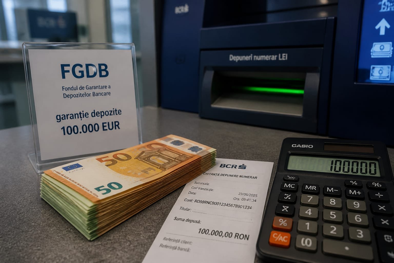 Băncile garantează depozitele până la 100.000 EUR per deponent