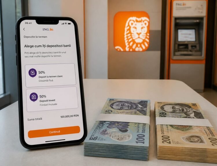 ING oferă 7% dobândă, dar doar pe jumătate din depozit, restul în fonduri mutuale