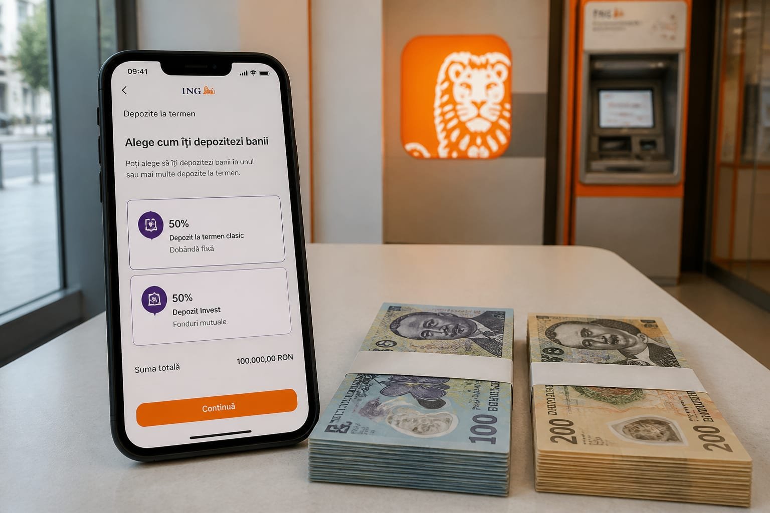 ING oferă 7% dobândă, dar doar pe jumătate din depozit, restul în fonduri mutuale