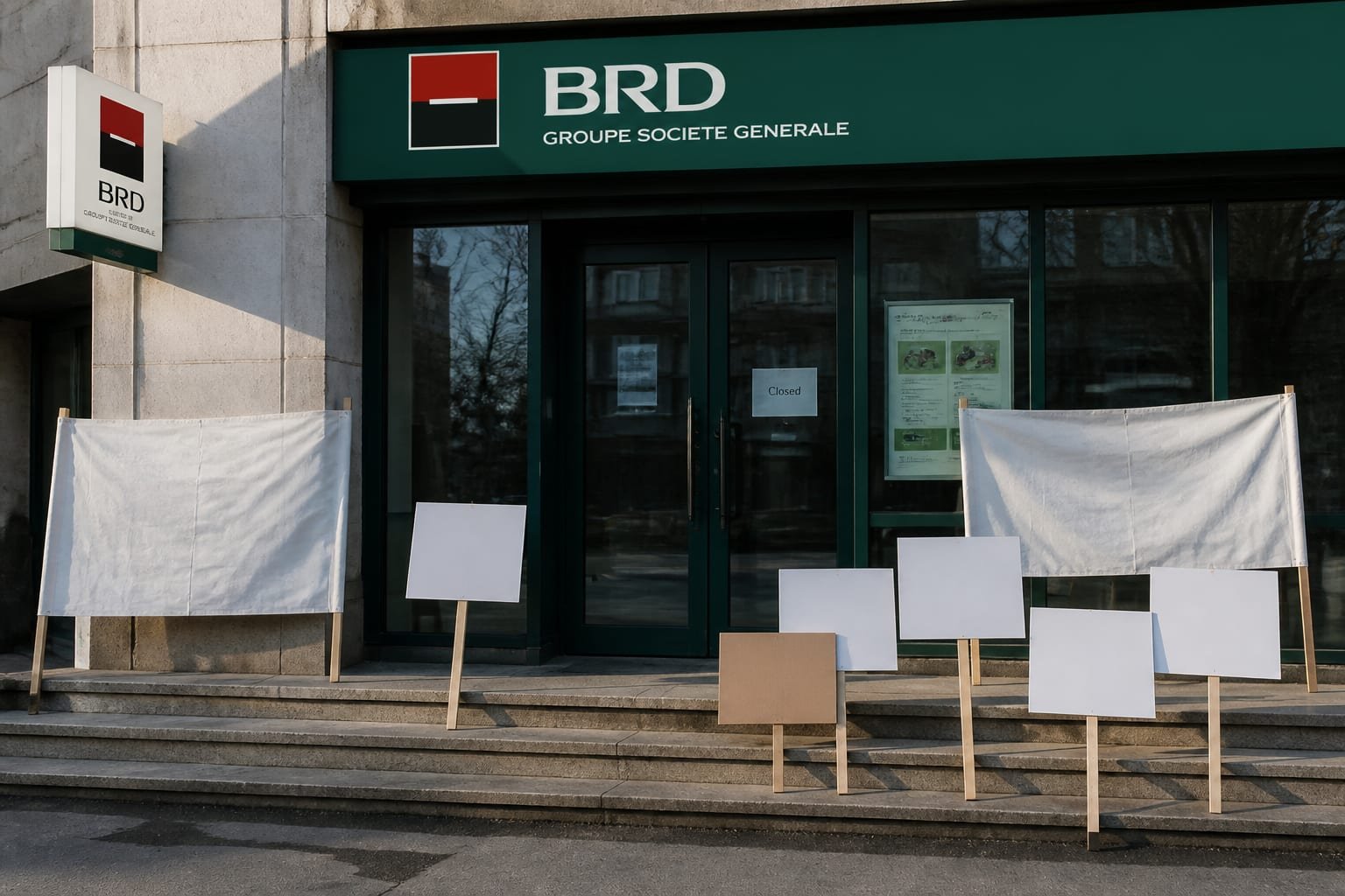 Protestul angajaților de la BRD: Sindicatul IMPACT inițiază grevă joi