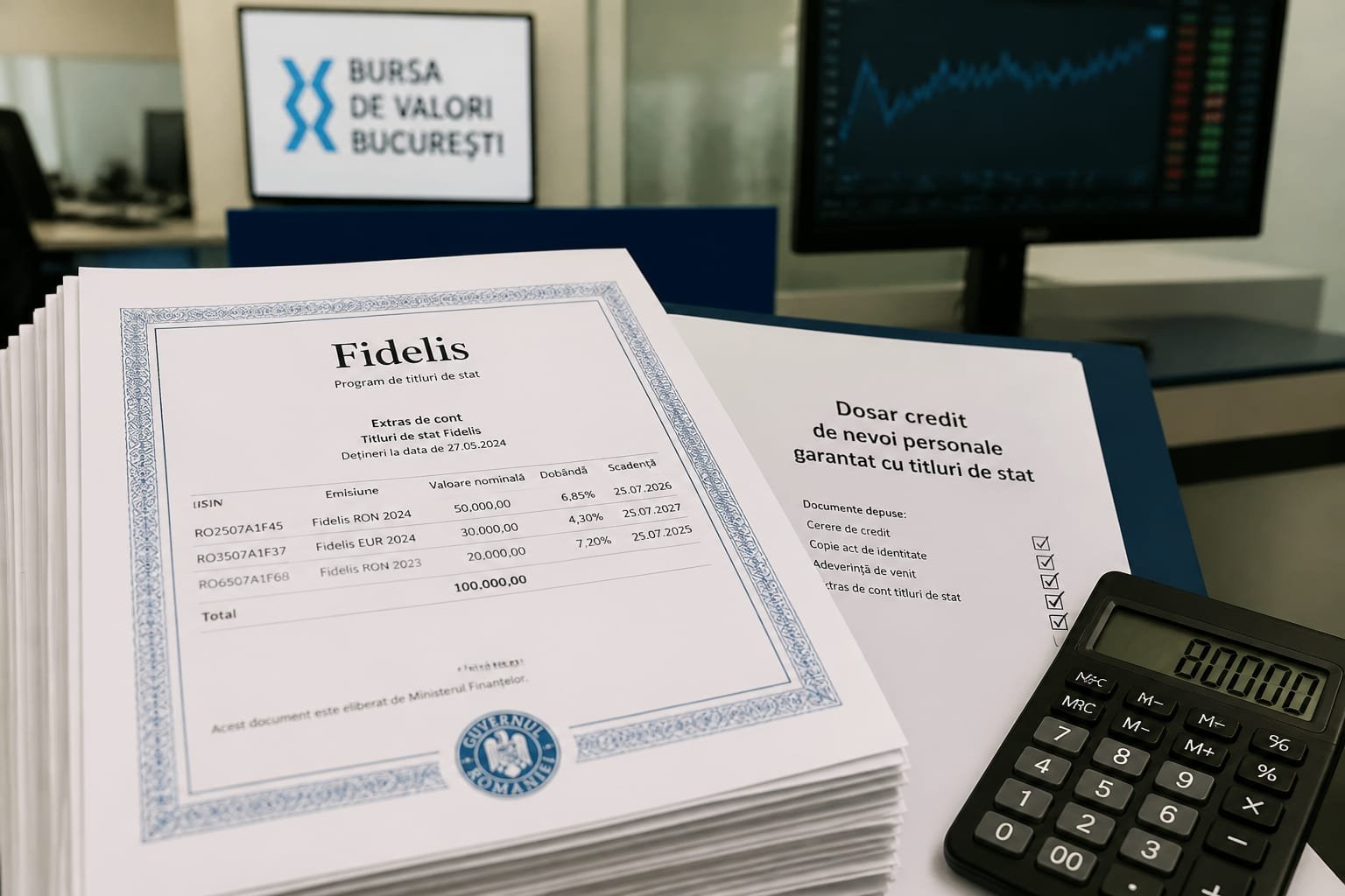 BNR introduce reguli noi pentru creditele de 800.000 lei cu titluri Fidelis