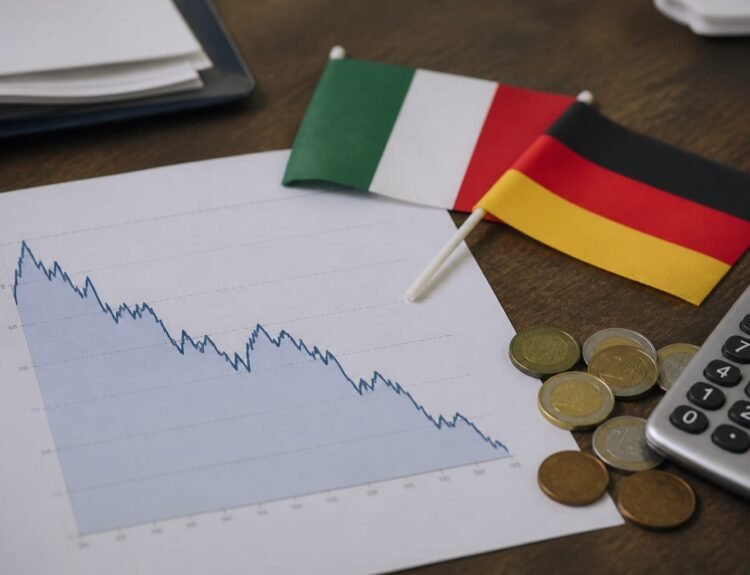 Diferențialul obligațiunilor Italiei și Germaniei scade la 114,6 puncte